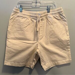 Chubbies Cream Flat Front Shorts Small